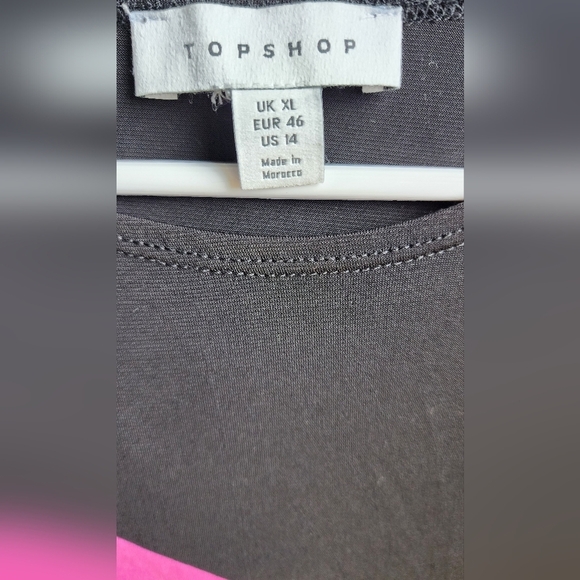 Topshop Women's Pink and Black Color block Swirl Jersey Maxi Dres… - Picture 9 of 11